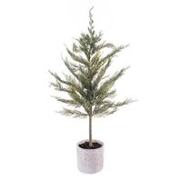 Vickerman 34" Artificial Green Cedar Sapling Potted
