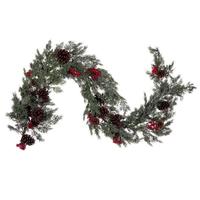 Vickerman 66" Artificial Green Cypress Cone Berry Garland