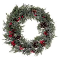 Vickerman 25" Green Cypress Cone Berry Garland
