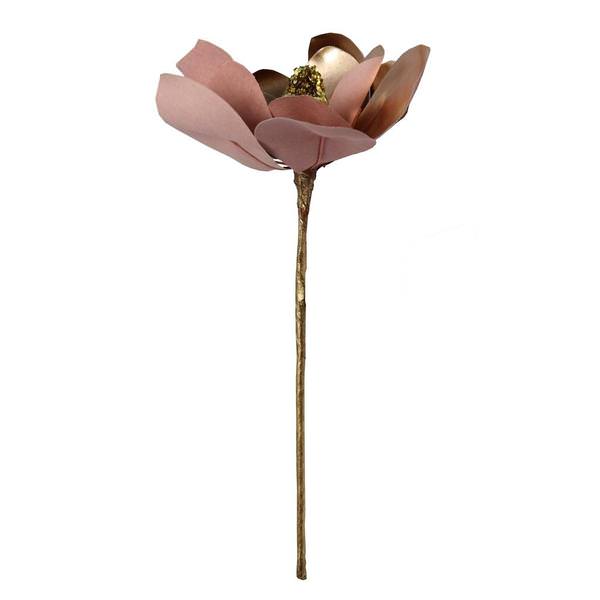 13" Rose Gold Magnolia Flower (3 pack)
