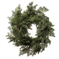 Vickerman 24" Artificial Green Cypress Wreath