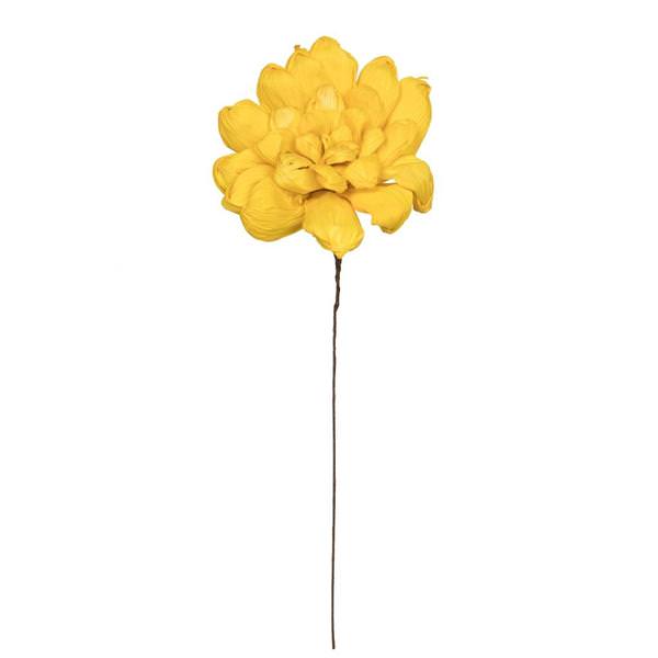 6" Yellow Maize Dahlia on 18" stem (6 Pack)