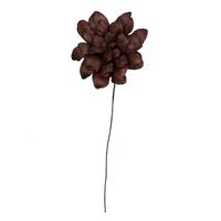 Vickerman 6" Brown Maize Dahlia on 18" stem (6 Pack)