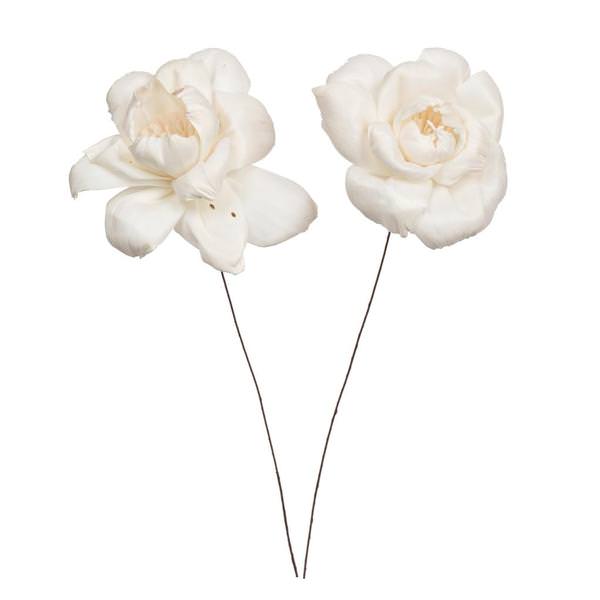 4" Rosette Sola Flower 12" Stem (12 pack)