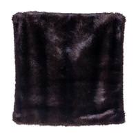 Vickerman 18"x18" Cocoa Mink Faux Fur Pillow