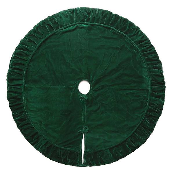 60" Plush Emerald Green Velvet Tree Skirt