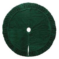 View 60" Plush Emerald Green Velvet Tree Skirt