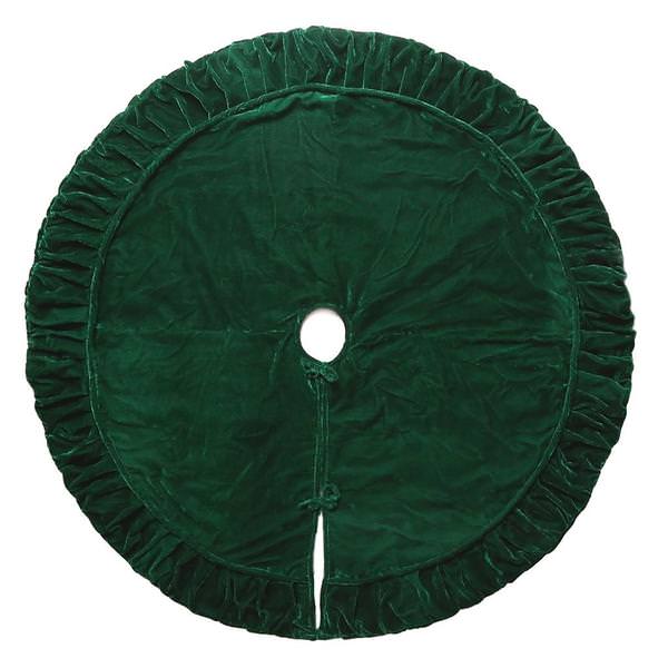 72" Plush Emerald Green Velvet Tree Skirt
