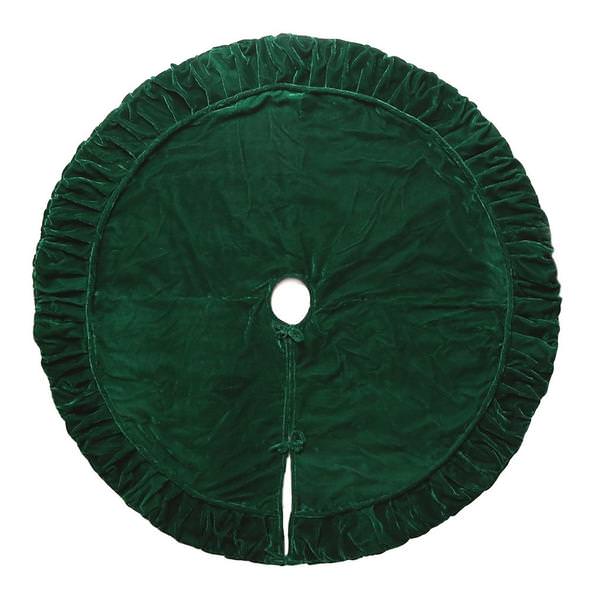 84" Plush Emerald Green Velvet Tree Skirt