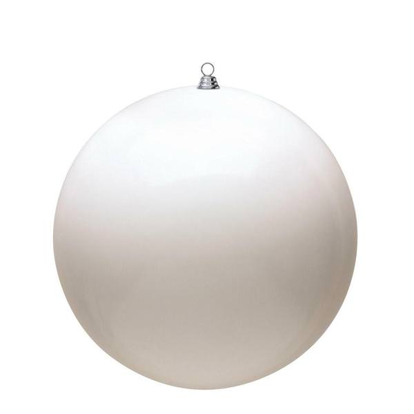 24" White Shiny Giant Ball Ornament