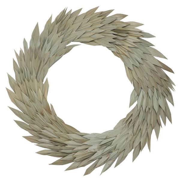 24" Natural Palm Sun Wreath