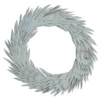 Vickerman 24" White Washed Palm Sun Wreath