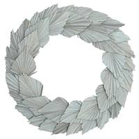 Vickerman 24" White Palm Spear Wreath
