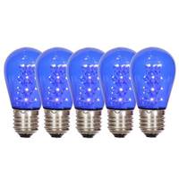 Vickerman 1 watt 130 volt S14 Medium Screw Blue Transparent LED (5 pack)