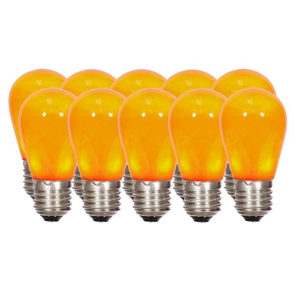 1.3 watt 130 volt S14 Medium Screw Orange Ceramic LED (10 pack)