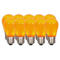 Vickerman 1.3 watt 130 volt S14 Medium Screw Orange Ceramic LED (10 pack)