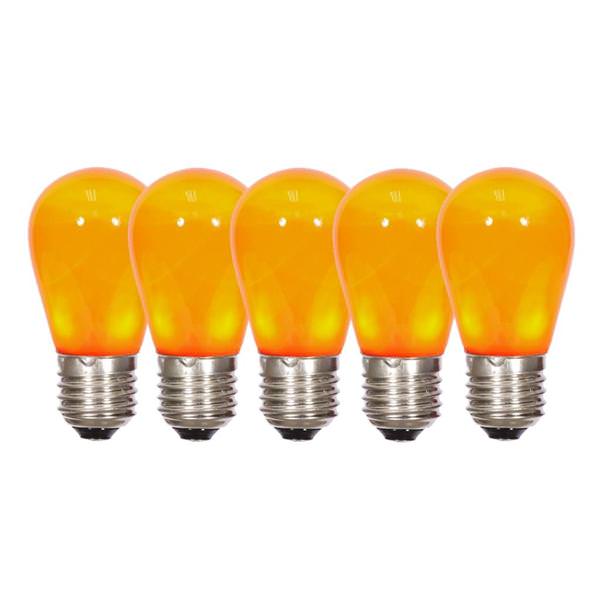 1.3 watt 130 volt S14 Medium Screw Orange Ceramic LED (5 pack)