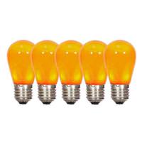 Vickerman 1.3 watt 130 volt S14 Medium Screw Orange Ceramic LED (5 pack)