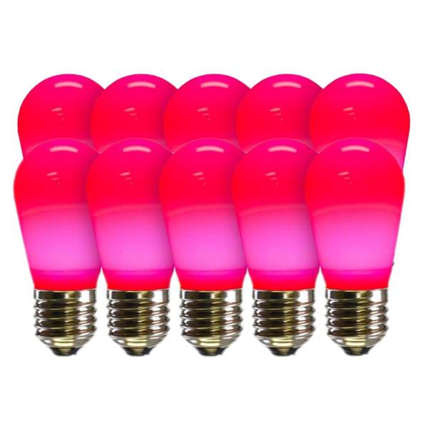1.3 watt 130 volt S14 Medium Screw Pink Ceramic LED (10 pack)