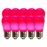 View 1.3 watt 130 volt S14 Medium Screw Pink Ceramic LED (10 pack)