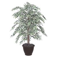 Vickerman 4' Artificial Variegated Ficus Bush