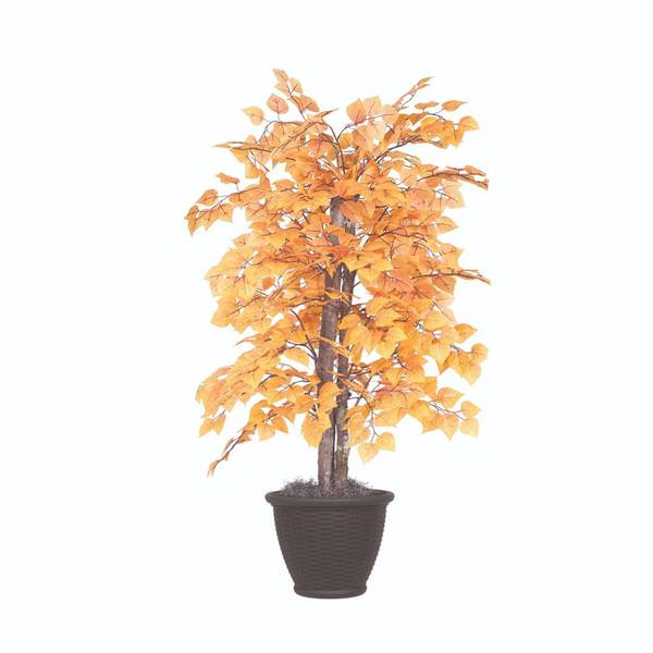 4' Artificial Golden Aspen Bush