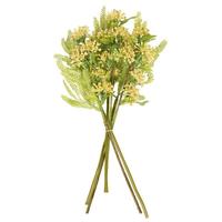 Vickerman 14" Artificial Bumblebee Yellow Wild Berry Green Fern Bundle (2 Pack)