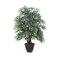 Vickerman 4' Artificial Dark Green Smilax Extra Full in Gray Container