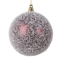 Vickerman 4" Burgundy Matte Snow Ball Ornament (4 pack)