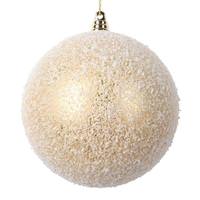 Vickerman 4.75" Gold Matte Snow Ball Ornament (4 Pack)