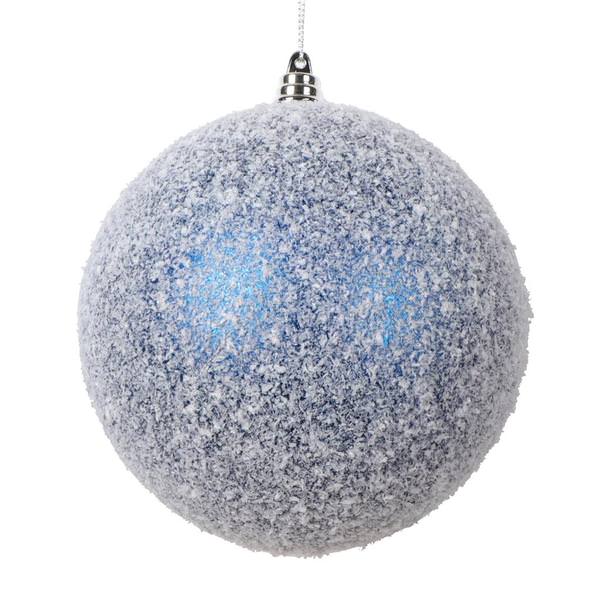 4.75" Blue Matte Snow Ball Ornament (4 Pack)