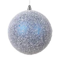 Vickerman 4.75" Blue Matte Snow Ball Ornament (4 Pack)