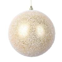 Vickerman 6" Gold Matte Snow Ornament (2 Pack)