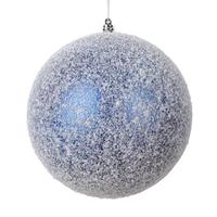 Vickerman 6" Blue Matte Snow Ball Christmas Ornament (2 pack)