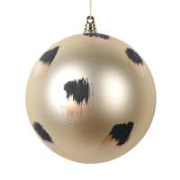 Vickerman 4.75" Champagne Matte Brush Strokes Ball Ornament (4 Pack)