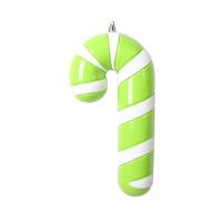 View 11" Lime Enamel Candy Cane Ornament