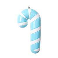 View 11" Baby Blue Enamel Candy Cane Ornament