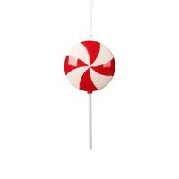 View 9" Red Flat Lollipop Candy Ornament (6 Pack)