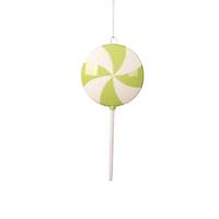 Vickerman 9" Lime Flat Lollipop Candy Ornament (6 Pack)