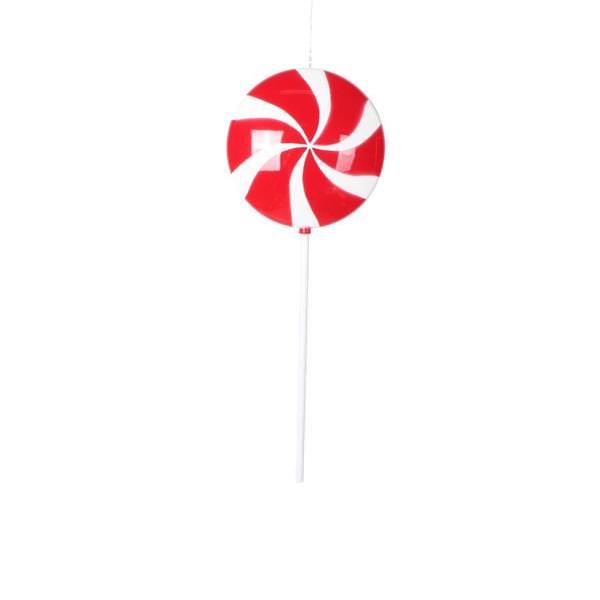 26" Red Flat Lollipop Candy Ornament