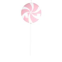 Vickerman 26" Pastel Pink Flat Lollipop Candy Ornament