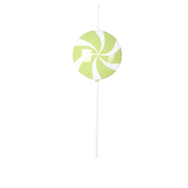 26" Lime Flat Lollipop Candy Ornament
