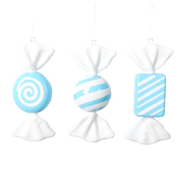 7.5" Baby Blue Candy Assortment Ornament (3 Pack)