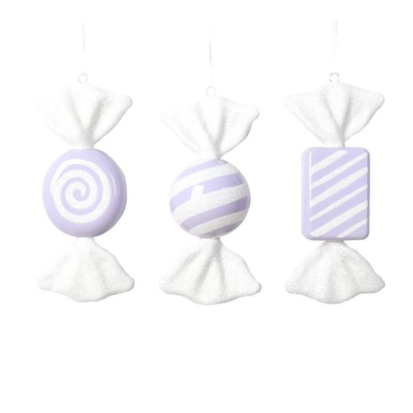 7.5" Pastel Lavender Candy Assortment Ornament (3 Pack)