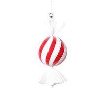 Vickerman 13" Red Round Swirl Candy Ornament