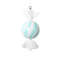 Vickerman 13" Seafoam Round Swirl Candy Ornament