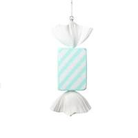 Vickerman 18.5" Seafoam Rectangle Stripe Candy Ornament