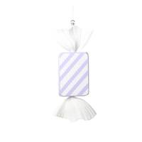 View 18.5" Pastel Lavender Rectangle Stripe Candy Ornament