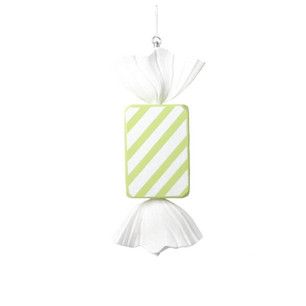 18.5" Lime Rectangle Stripe Candy Ornament