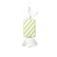 Vickerman 18.5" Lime Rectangle Stripe Candy Ornament